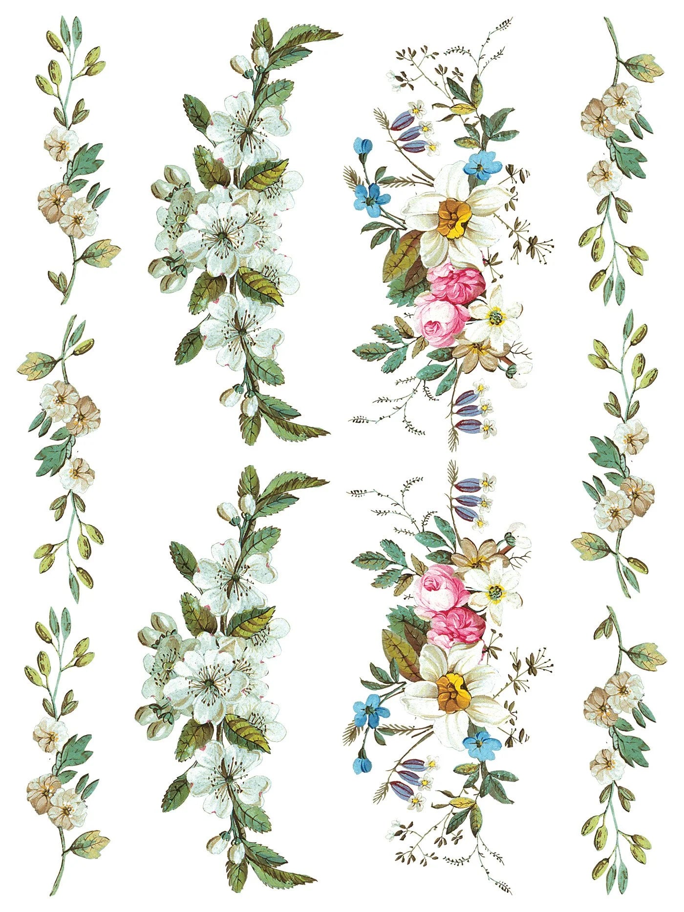 Lost Garden 12 x 16 transfer | floral