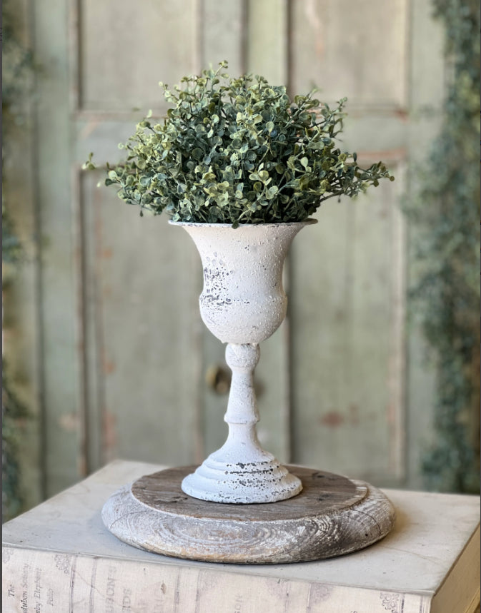 Baby’s Twilight Half Sphere 10" | Faux Floral | Neutral Greenery Accent | Farmhouse Table Decor | Rustic Bowl Filler | Vintage style floral