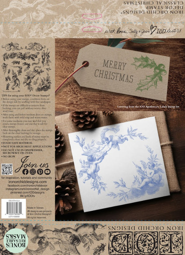 Classical Christmas 12x12 IOD Stamp Holiday Collection