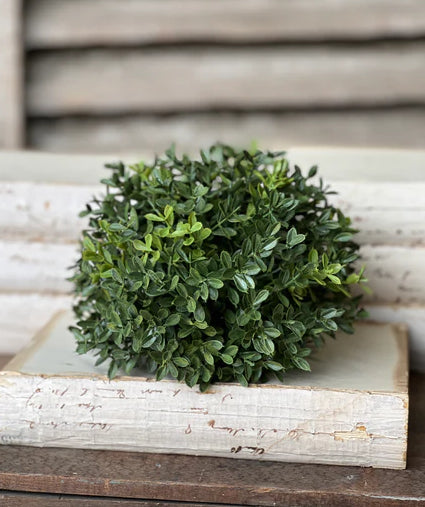 New England Boxwood Half Sphere 8.5" | Faux Greenery Topiary Ball | Year Round Home Decor | Farmhouse Table Centerpiece | Artificial Boxwood