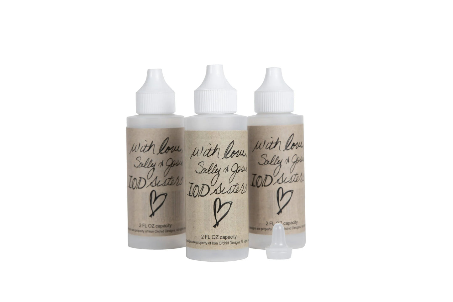 set of 3 DECOR INK EMPTY BOTTLES 2 OZ