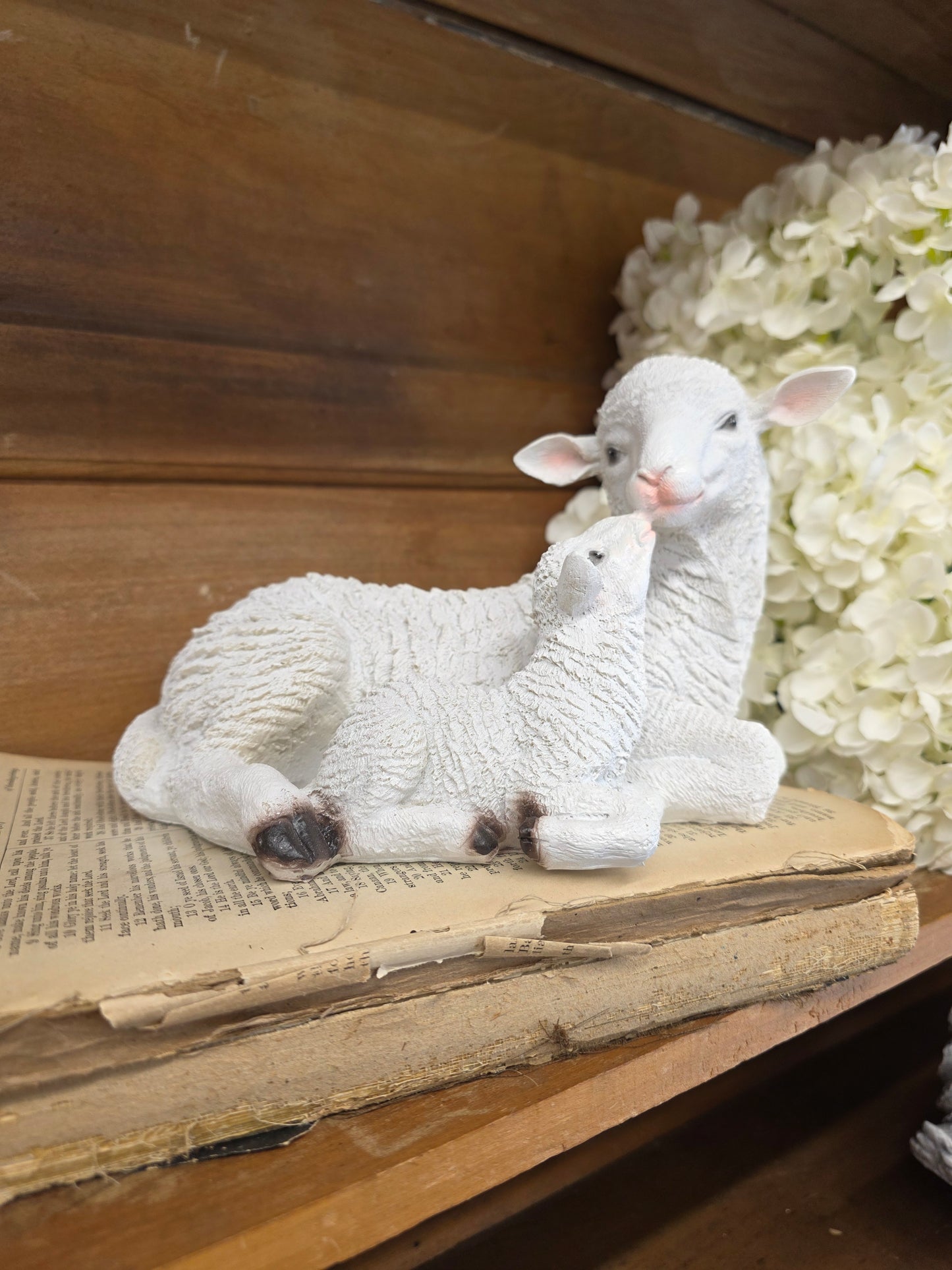 mamma and baby sheep resin figurine home decor