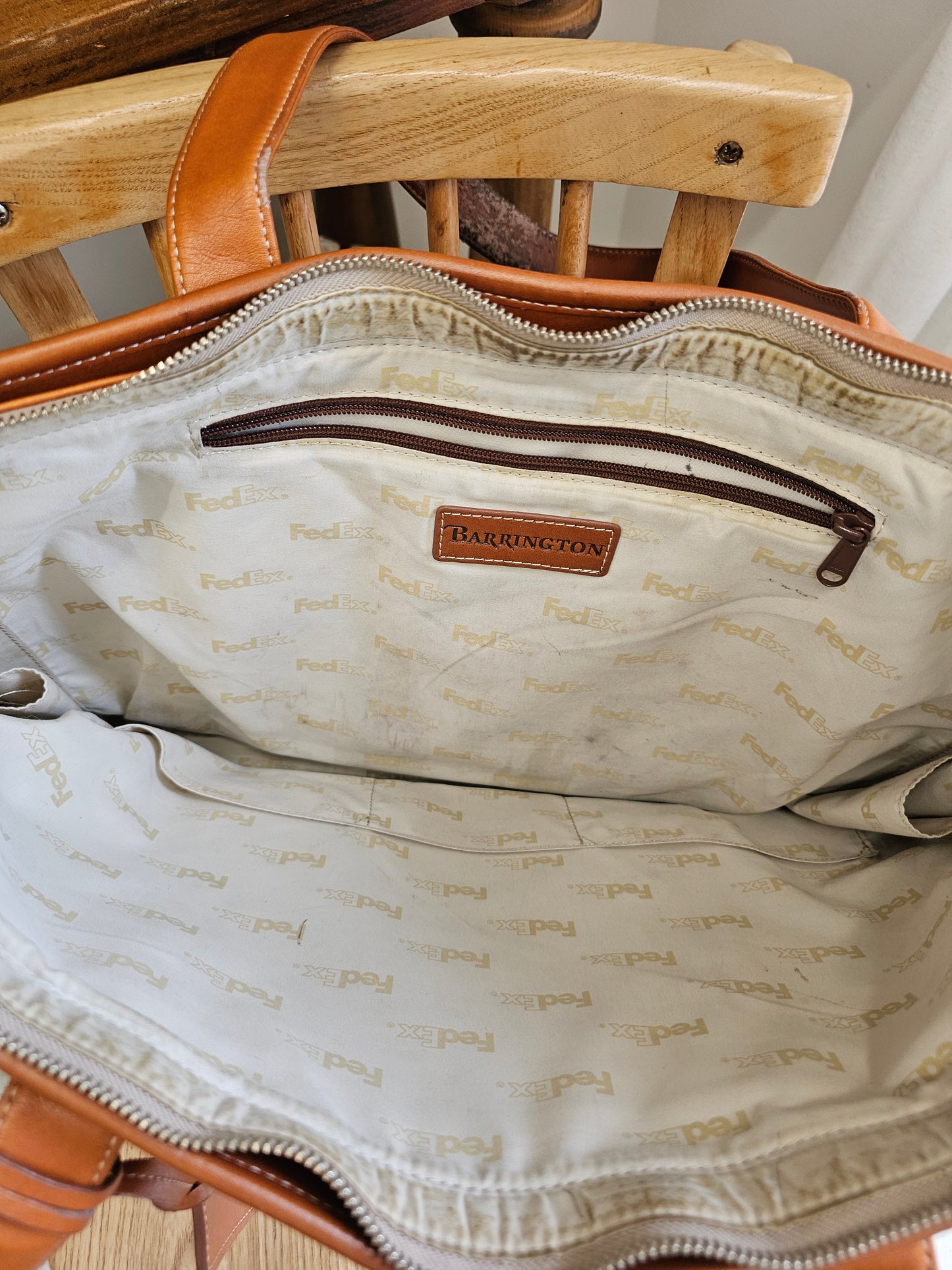 Barrington Leather Large Bag, Wear on Straps