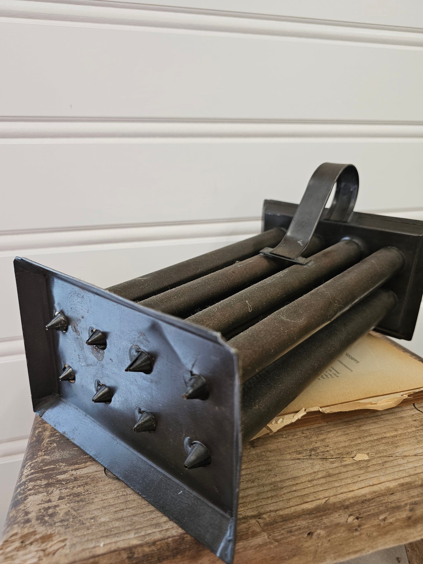 Antique 8 Tube Taper Candle Making Mold