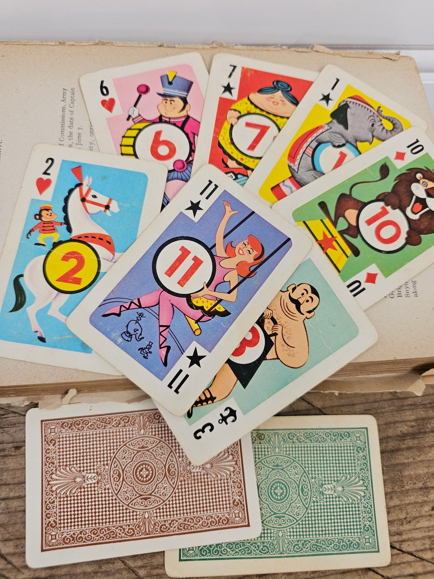 Whitman Circus Themed Playing Cards
