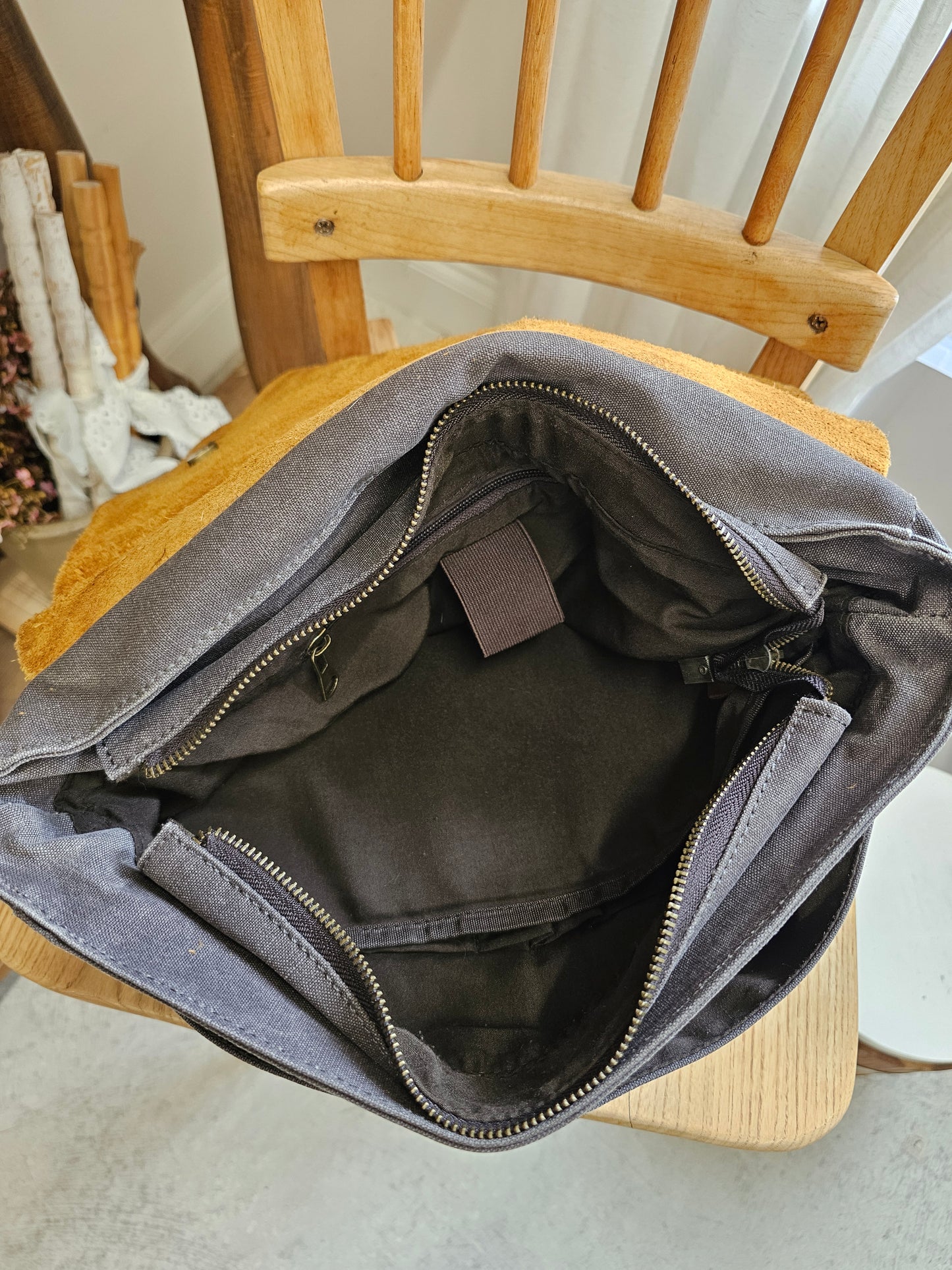Wowbox Messenger Bag canvas and leather, No Crossbody Strap