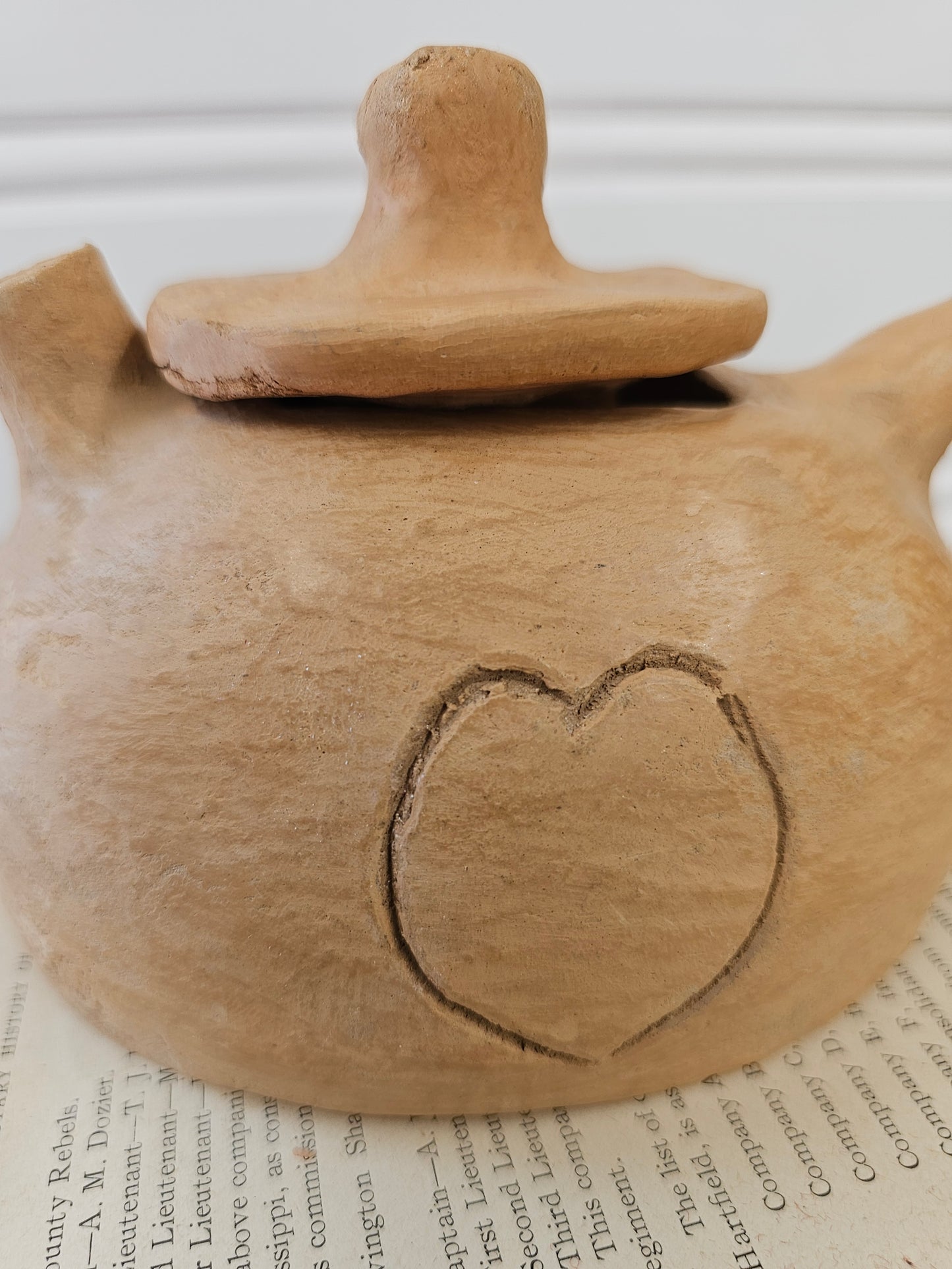 Handmade Heart Teapot with heart
