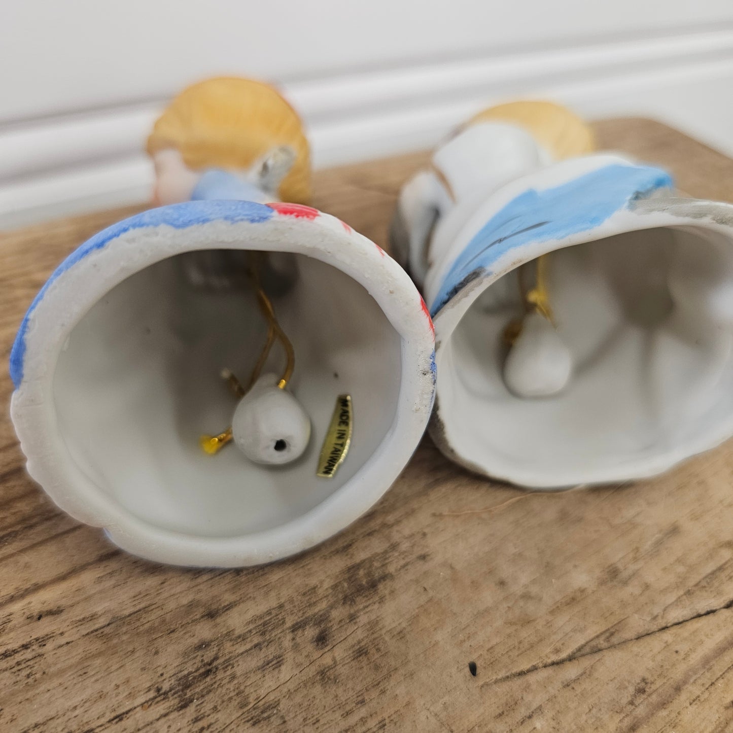 Vintage Jasco Boy and Girl Bells, Taiwan