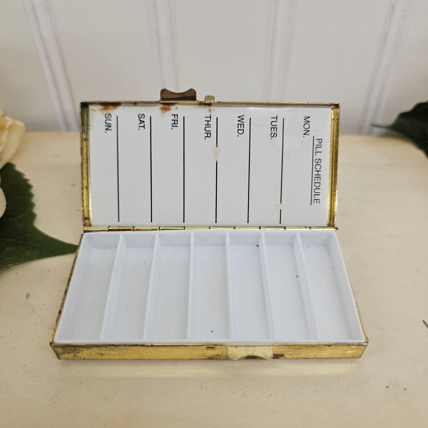 vintage Brass bird pill case