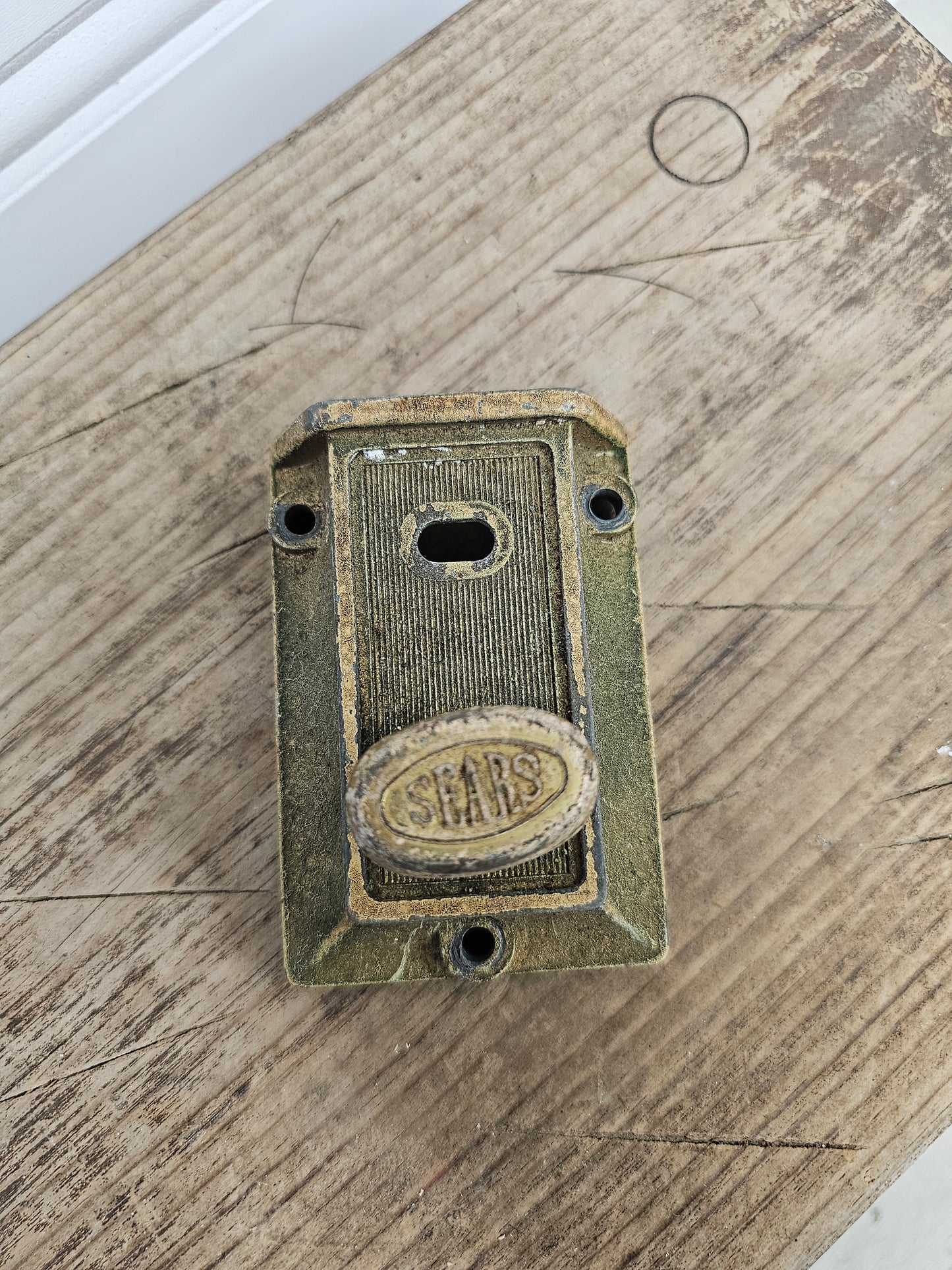 Sears vintage brass metal rim look door lock