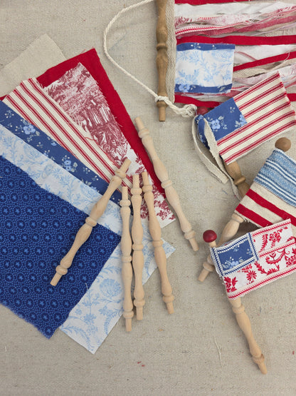 DIY Red White and Blue Spindle Kit