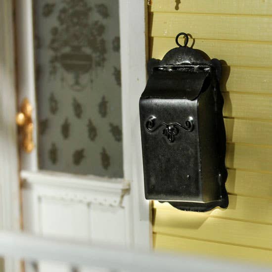 2-1/2" Miniature Black Wall Mount Metal Mailbox