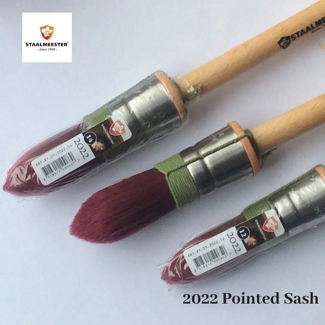 set of 3 staalmeester pointed sash paint brushes (save $10- buy the set)