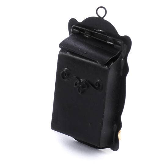 2-1/2" Miniature Black Wall Mount Metal Mailbox