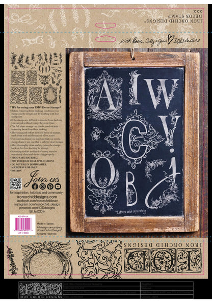ALPHABELLIES 12×12 IOD STAMP