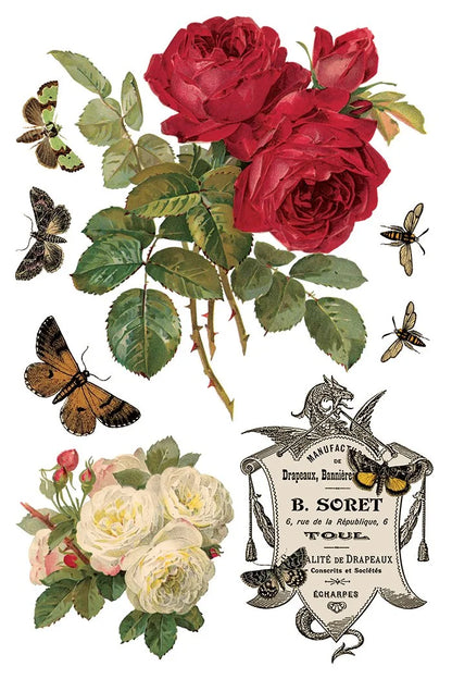 By Any Other Name 8 x 12 transfer | florals and botanicals