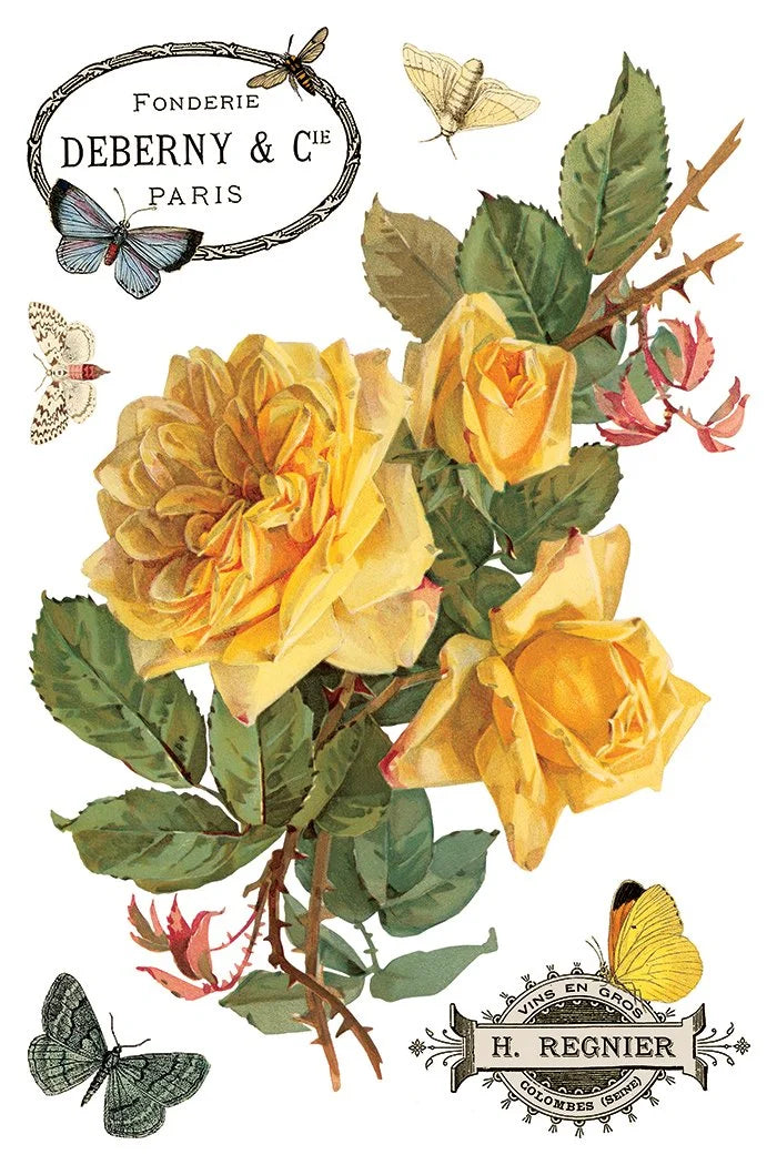By Any Other Name 8 x 12 transfer | florals and botanicals