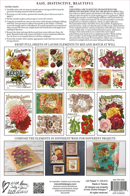 SEED CATALOGUE IOD TRANSFER 8×12 PAD