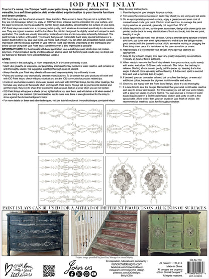 TROMPE L’OEIL LAUREL IOD PAINT INLAY PAD