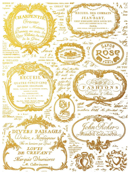 Étiquettes Foil Transfer, 4 Pages, 12”x16”, Gold