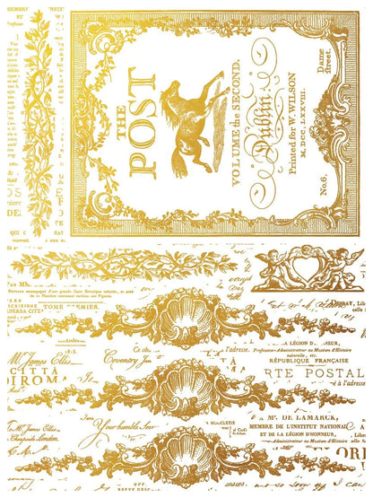 Étiquettes Foil Transfer, 4 Pages, 12”x16”, Gold