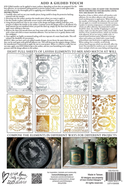 Figgy & Flourish IOD Foil Transfer 8x12 Pad