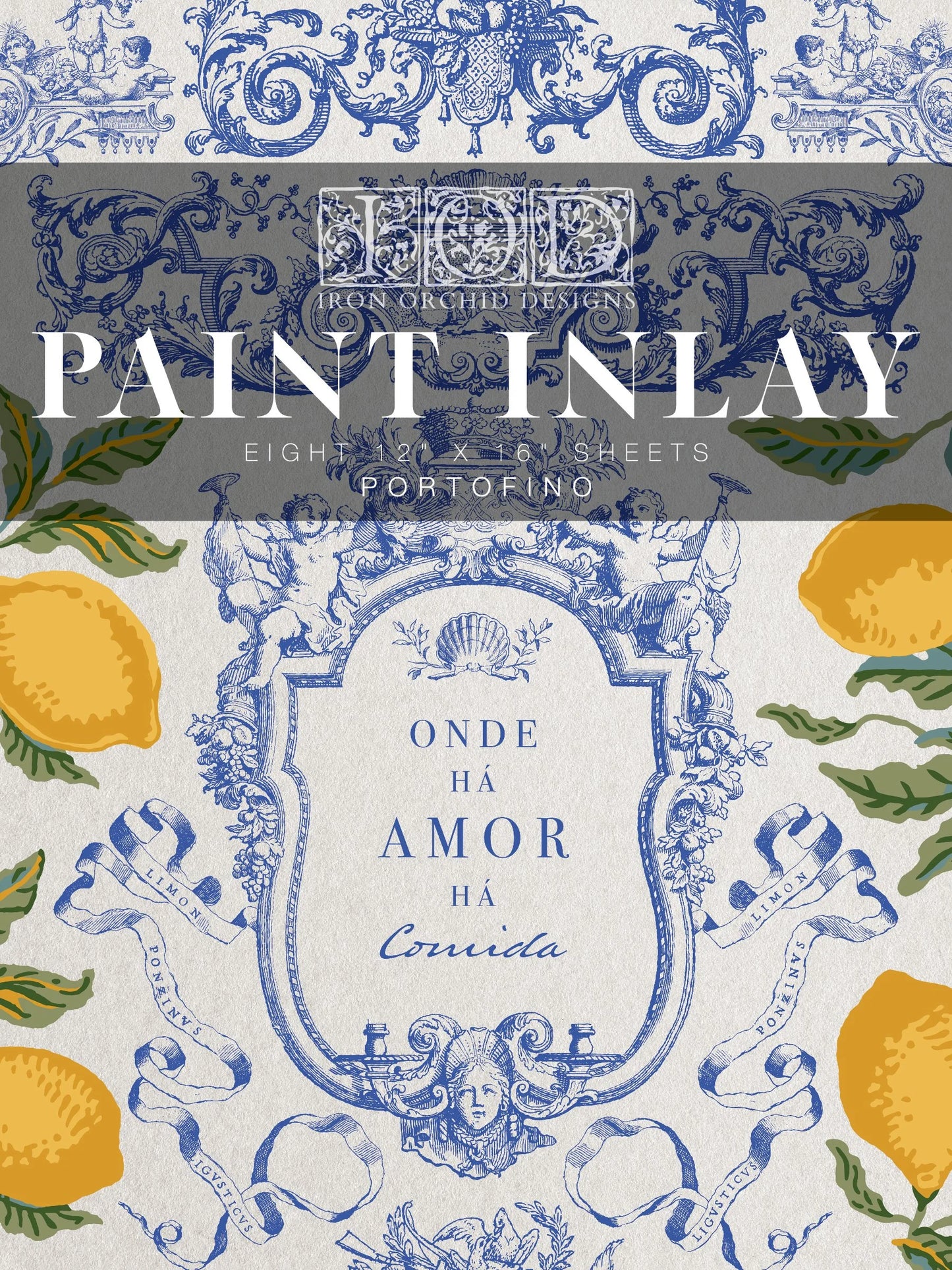 Portofino Paint Inlay | blue lemon