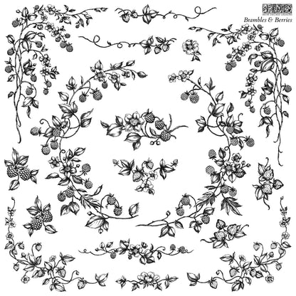 Brambles & Berries 12 x 12 stamp
