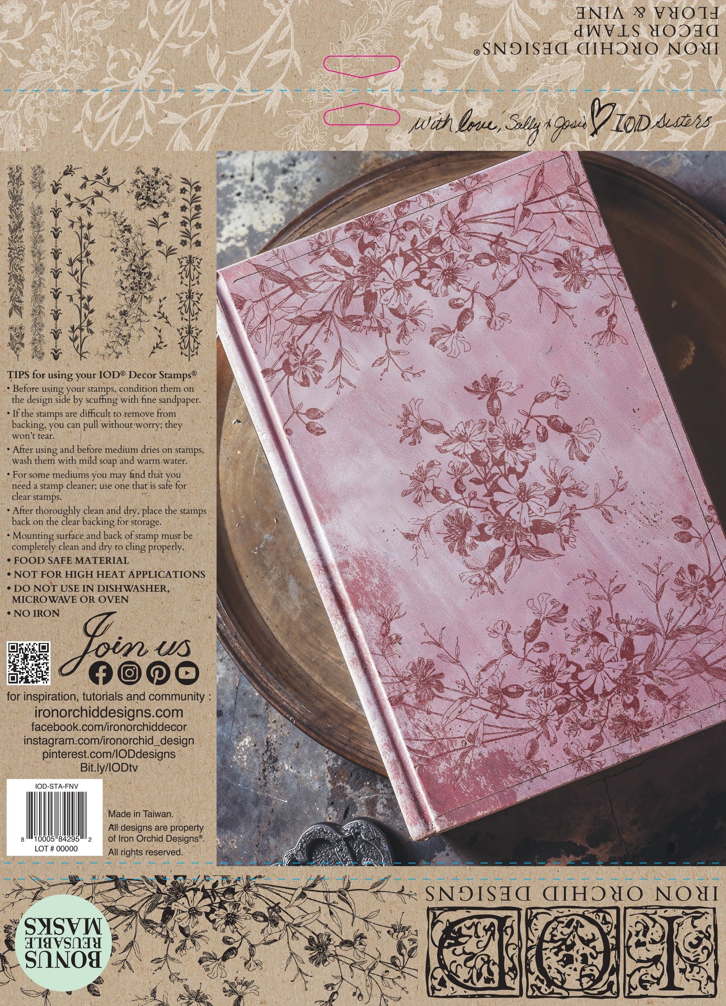 Flora & Vine 12 x 12 stamp | floral stamp