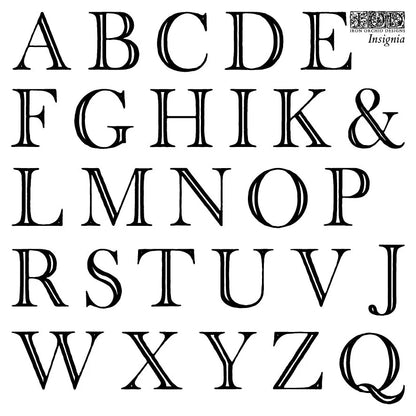 Insignia 6 x 6 stamp | Letters Typography decorative frames