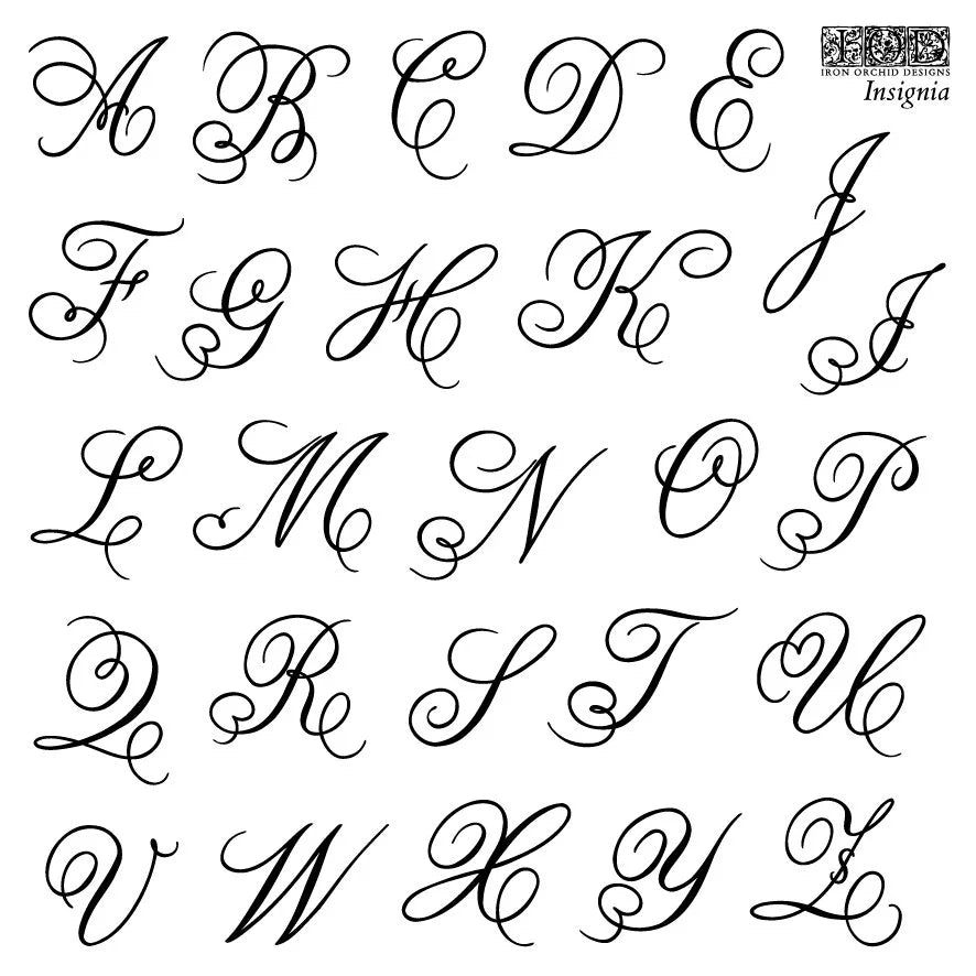 Insignia 6 x 6 stamp | Letters Typography decorative frames