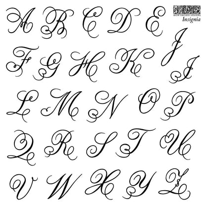 Insignia 6 x 6 stamp | Letters Typography decorative frames