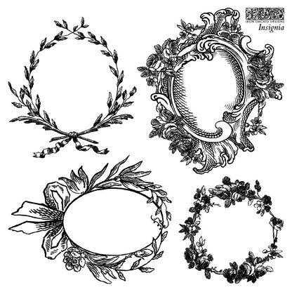Insignia 6 x 6 stamp | Letters Typography decorative frames