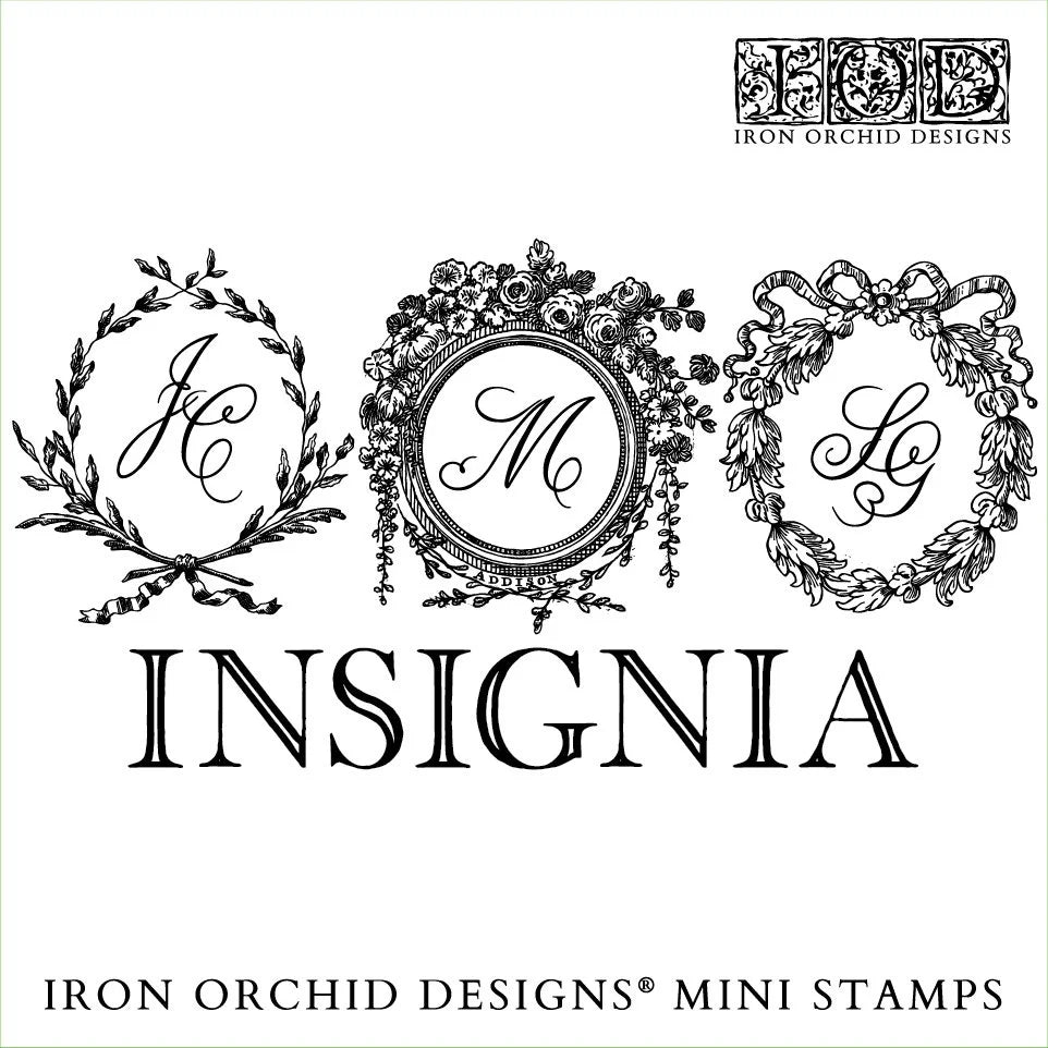 Insignia 6 x 6 stamp | Letters Typography decorative frames