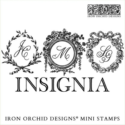 Insignia 6 x 6 stamp | Letters Typography decorative frames