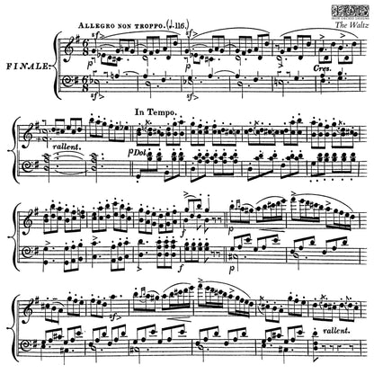 The Waltz 12 x 12 stamp | music notes