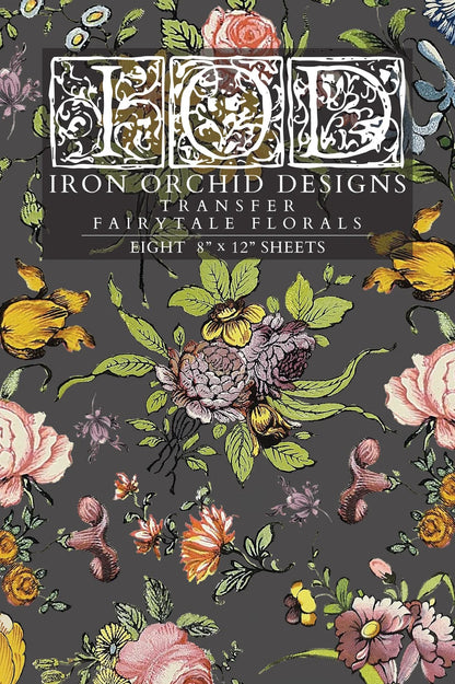 Fairy Tale Florals Transfer, 8 Pages, 8”x12”, Full Color