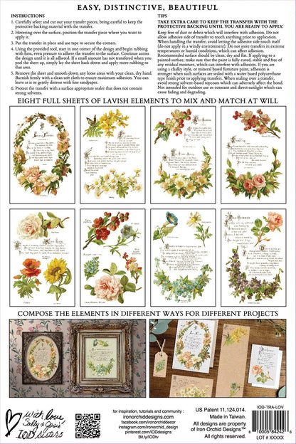 Floral design sheets with various arrangements on a white background