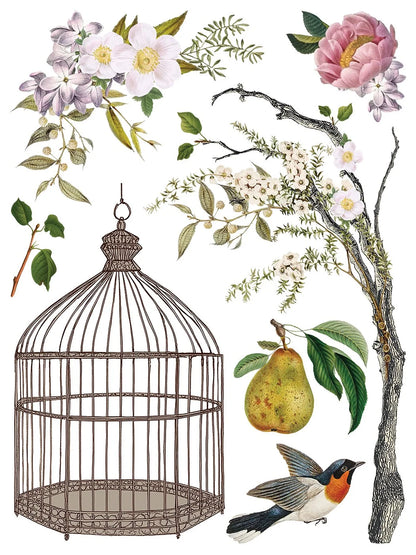Menagerie  12 x 16 transfer | french country
