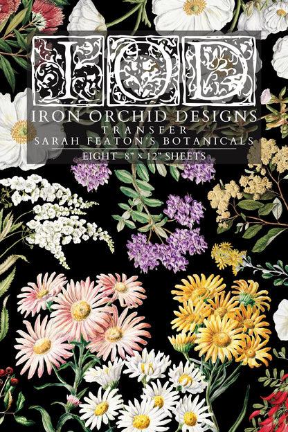 Sarah Featon’s Botanicals 8 x 12 transfer | florals