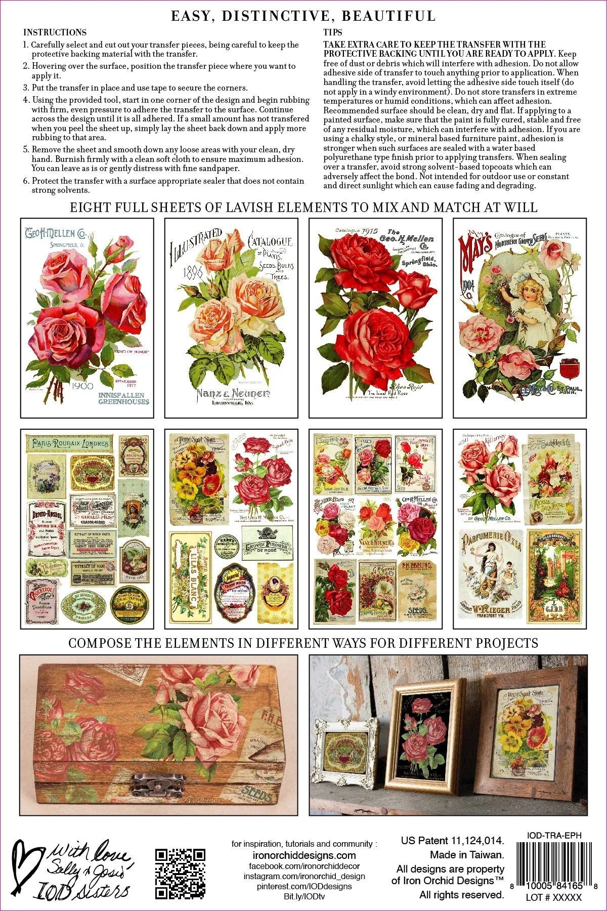 EPHEMERAL MELANGE IOD TRANSFER 8×12 PAD I vintage labels