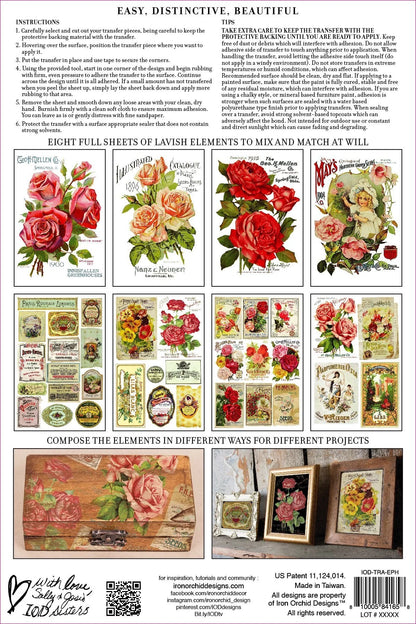 EPHEMERAL MELANGE IOD TRANSFER 8×12 PAD I vintage labels