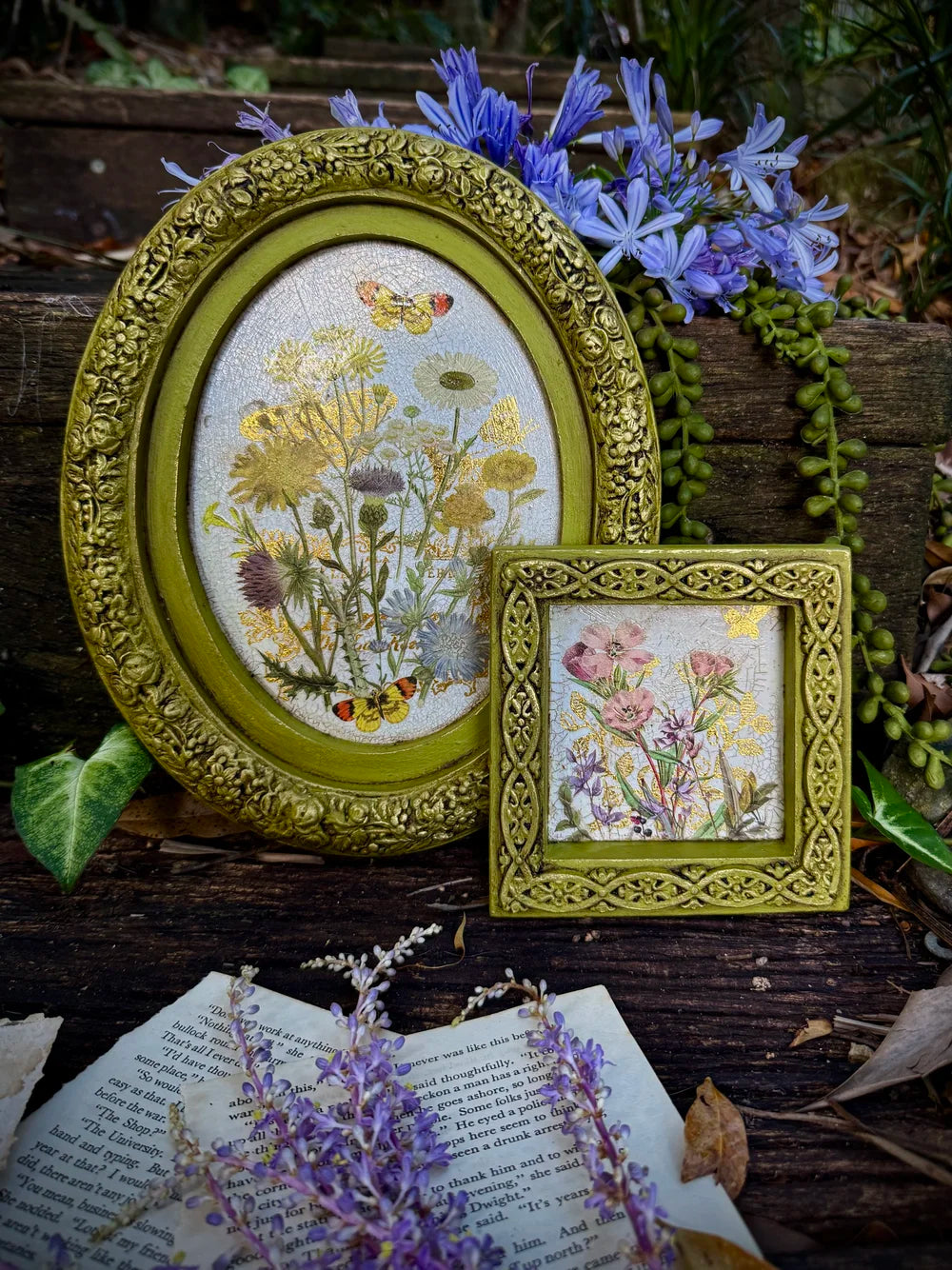 Flora Greca 8 x 12 transfer | birds and botanicals