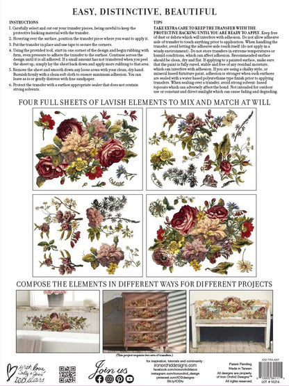 FLORAL ANTHOLOGY IOD TRANSFER 12×16 PAD