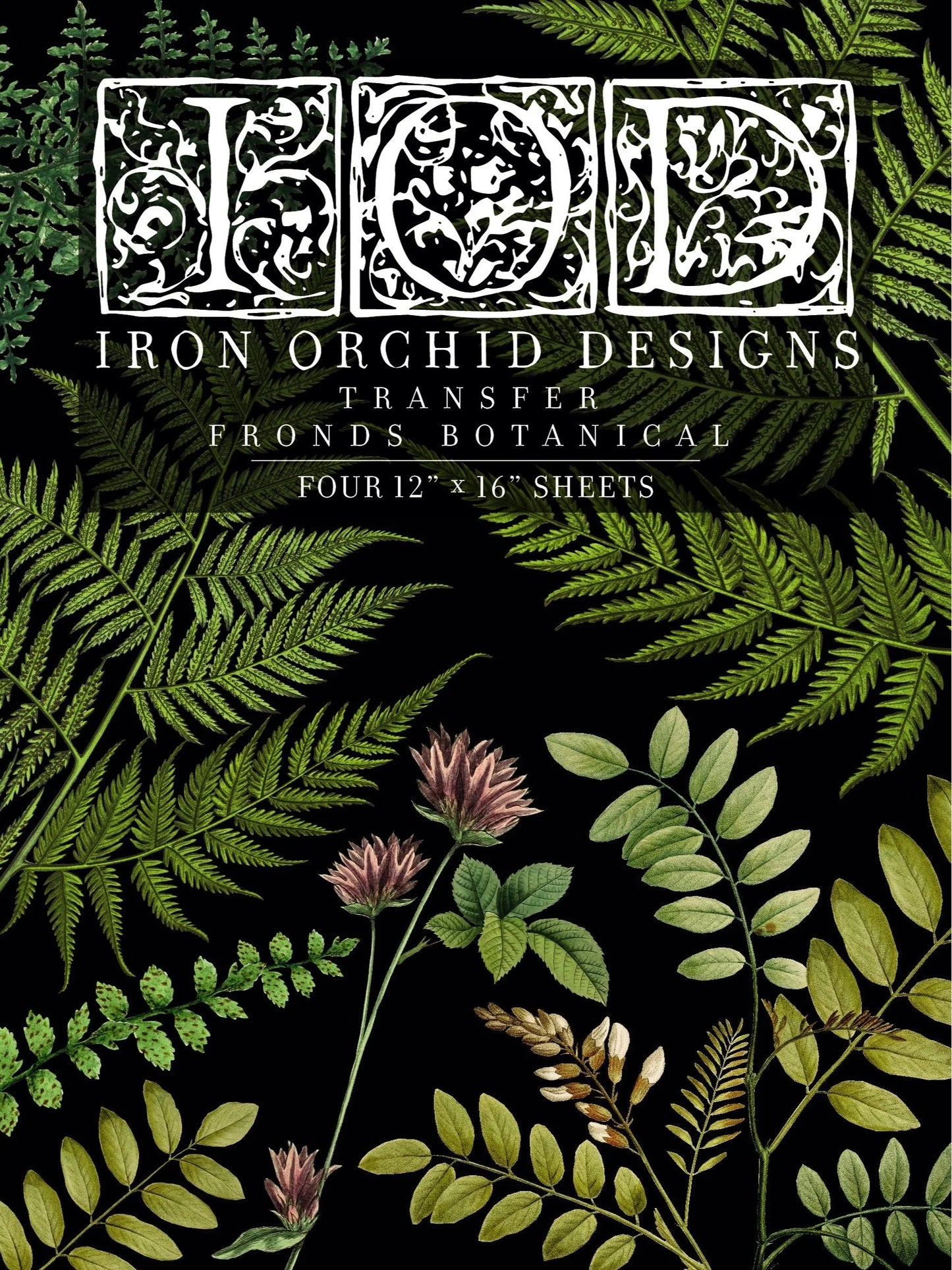 FRONDS BOTANICAL IOD TRANSFER 12×16 PAD