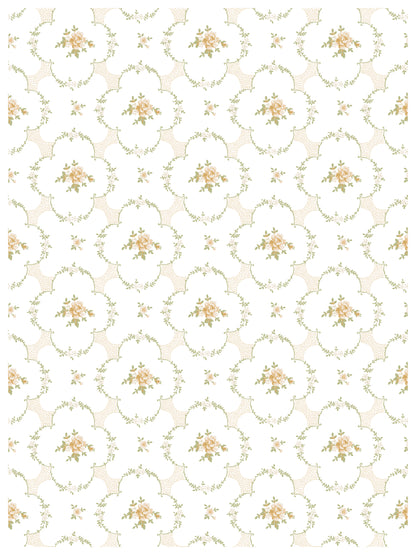 Alfred Peats and Co. vintage wallpaper IOD Paint Inlay 12x16 Pad