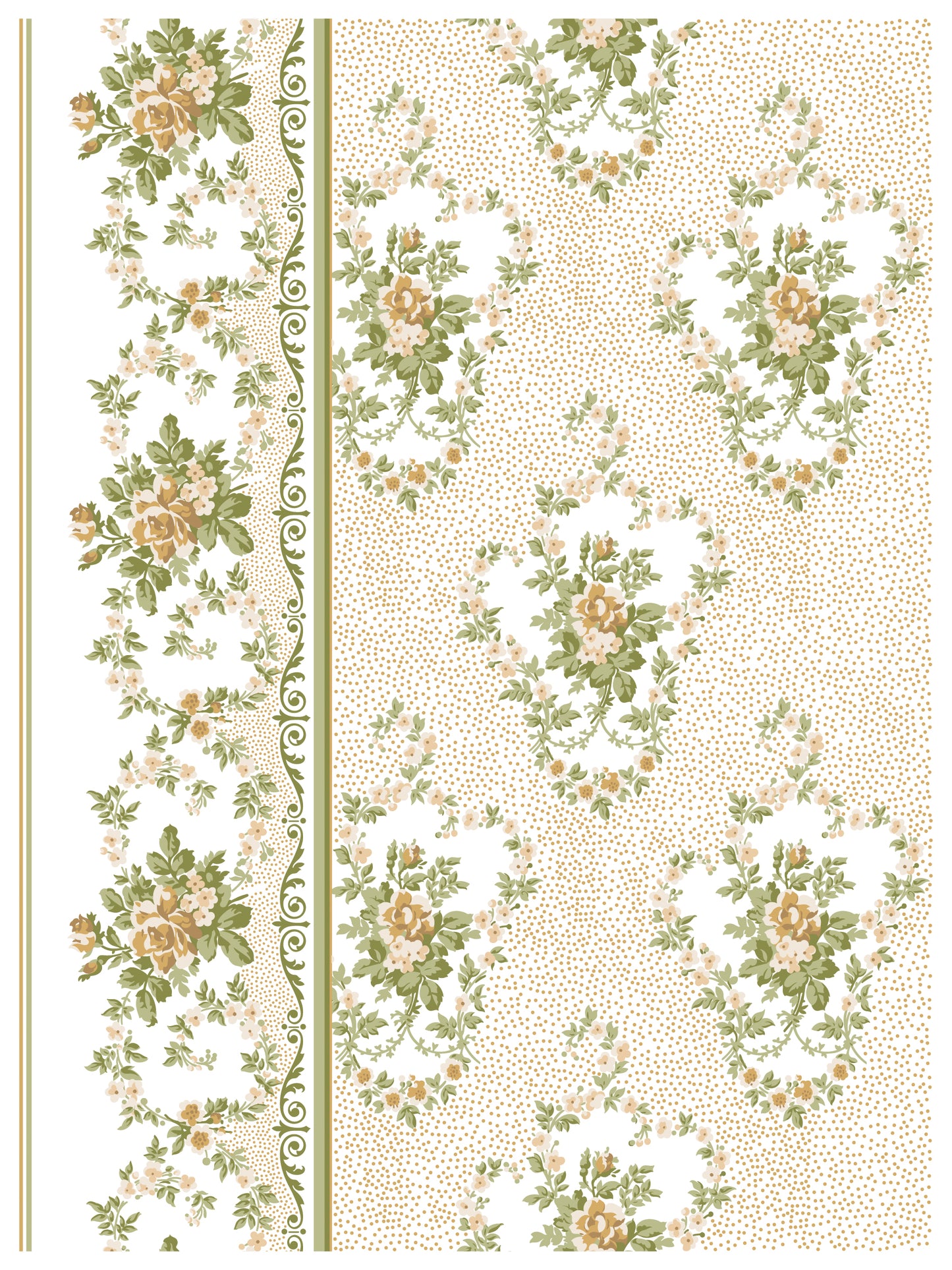 Alfred Peats and Co. vintage wallpaper IOD Paint Inlay 12x16 Pad