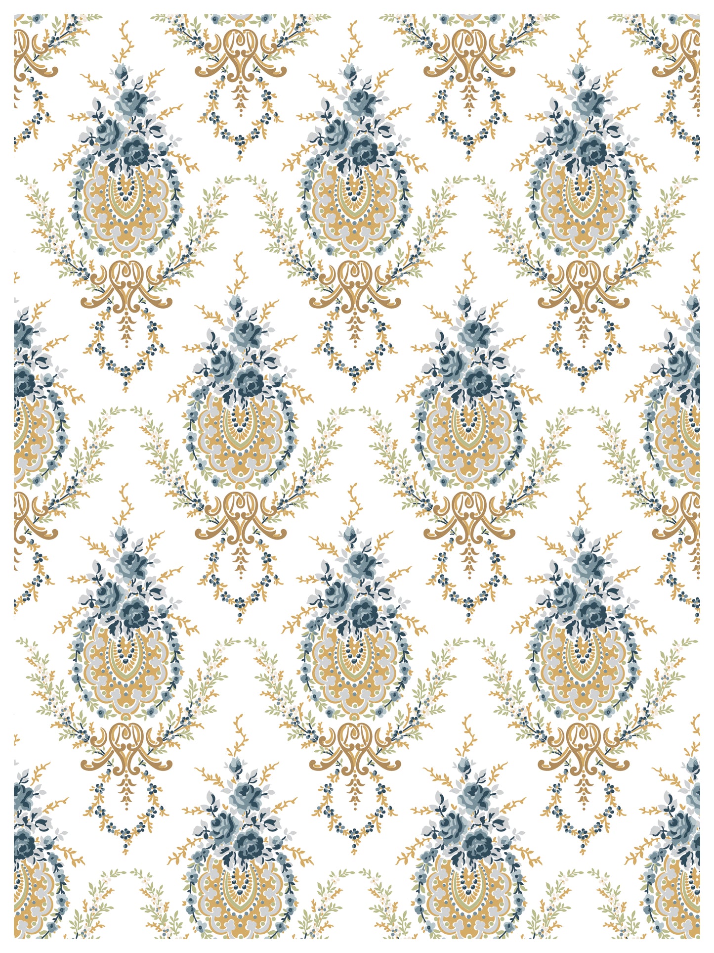 Alfred Peats and Co. vintage wallpaper IOD Paint Inlay 12x16 Pad
