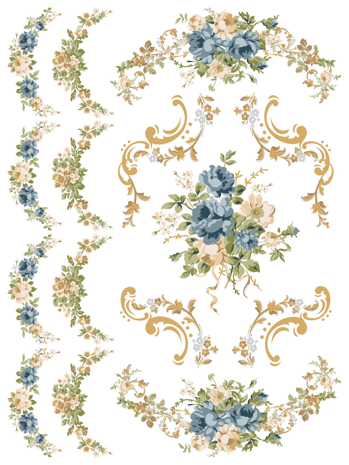 Alfred Peats and Co. vintage wallpaper IOD Paint Inlay 12x16 Pad