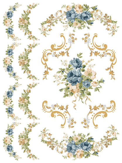Alfred Peats and Co. vintage wallpaper IOD Paint Inlay 12x16 Pad